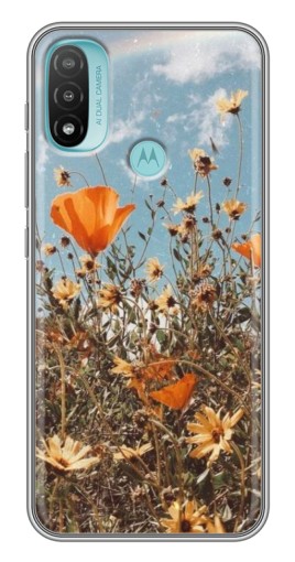 Силиконовый чехол с изображением "Желтые цветы" для Motorola MOTO E40