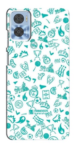 Чехол с картинкой "Атрибутика Real Madrid" для Motorola MOTO E22