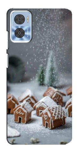 Чехол с картинкой "Домики из пряников" для Motorola MOTO E22