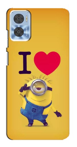 Чехол с принтом "I Love Minion" для Motorola MOTO E22
