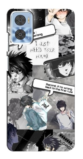 Чехол с печатью "L - Death note" для Motorola MOTO E22