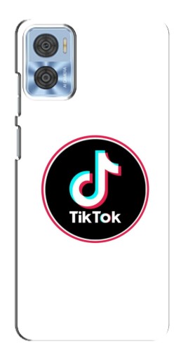 Чехол с картинкой "Лого Тик Ток" для Motorola MOTO E22