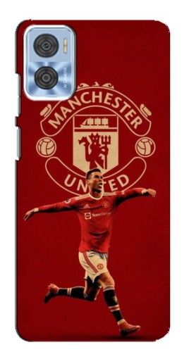 Чехол с картинкой "Ronaldo в МЮ" для Motorola MOTO E22