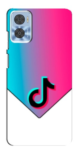 Чехол с картинкой "Tiktok Logo" для Motorola MOTO E22