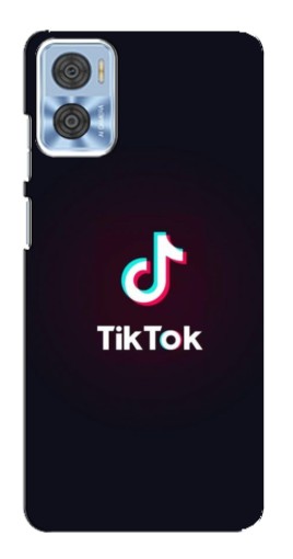 Силиконовый чехол с изображением "TikTok темный" для Motorola MOTO E22