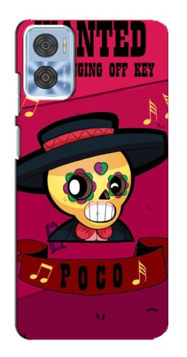 Чехол с печатью "WANTED POCO" для Motorola MOTO E22