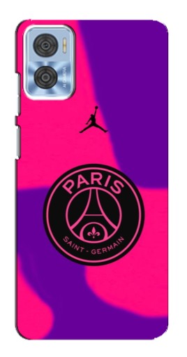 Чехол с принтом "Яркий лого PSG" для Motorola MOTO E22