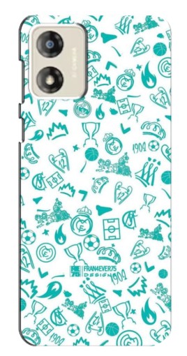 Силиконовый чехол с изображением "Атрибутика Real Madrid" для Motorola MOTO E13