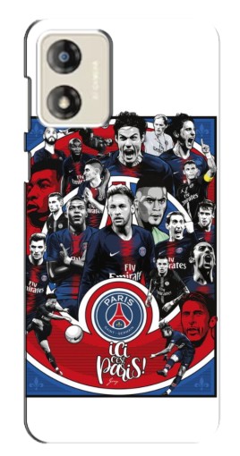 Чехол с печатью "Команда PSG" для Motorola MOTO E13