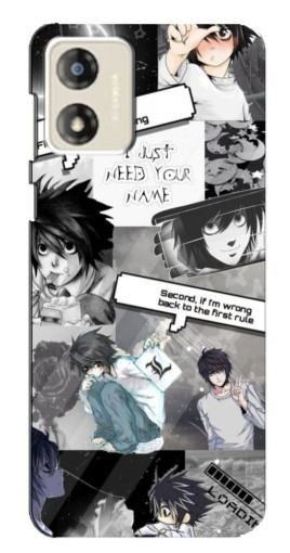 Чехол с печатью "L - Death note" для Motorola MOTO E13