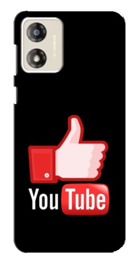 Чехол с картинкой "Лайк YouTube" для Motorola MOTO E13