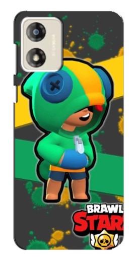 Силиконовый чехол с изображением "Leon Brawl Stars" для Motorola MOTO E13