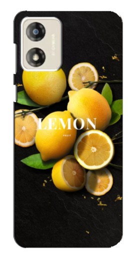 Чехол с картинкой "Лимон на черном" для Motorola MOTO E13