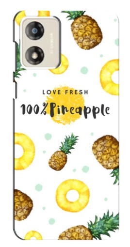 Чехол с печатью "Любовь к ананасам" для Motorola MOTO E13