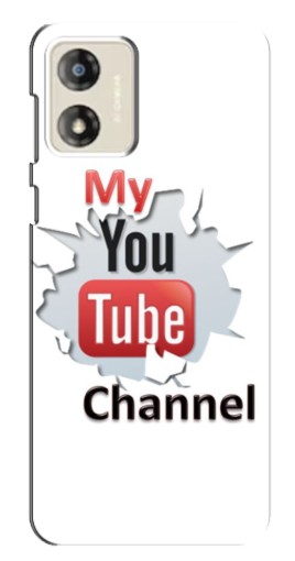 Чехол с печатью "My YouTube" для Motorola MOTO E13
