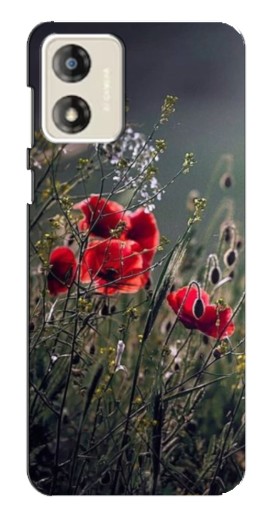 Чехол с печатью "Поле цветов" для Motorola MOTO E13