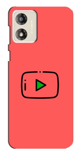 Силиконовый чехол с изображением "Рисованная кнопка" для Motorola MOTO E13