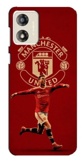 Силиконовый чехол с изображением "Ronaldo в МЮ" для Motorola MOTO E13