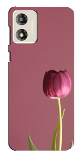 Чехол с принтом "Розовый тюльпан" для Motorola MOTO E13