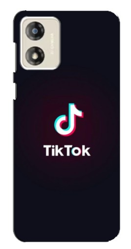 Силиконовый чехол с изображением "TikTok темный" для Motorola MOTO E13