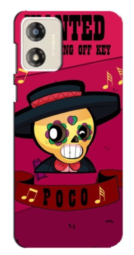 Силиконовый чехол с изображением "WANTED POCO" для Motorola MOTO E13