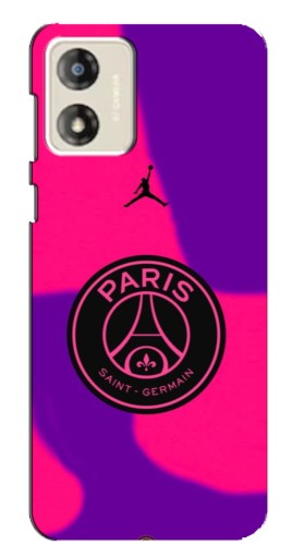 Силиконовый чехол с изображением "Яркий лого PSG" для Motorola MOTO E13