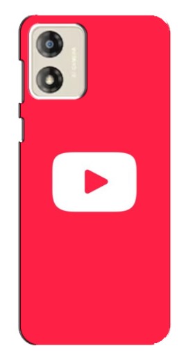 Чехол с картинкой "YouTube Кнопка" для Motorola MOTO E13