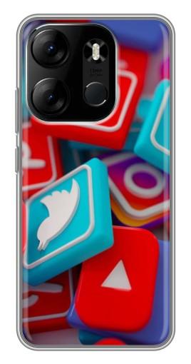 Чехол с принтом "3Д эффект" для Tecno Spark Go 2023 (BF7)