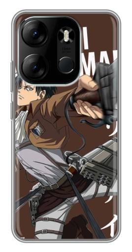 Чехол с принтом "Ackermankerman levi" для Tecno Spark Go 2023 (BF7)