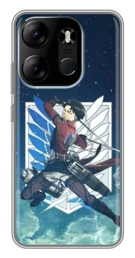 Силиконовый чехол с изображением "Аккерман Леви" для Tecno Spark Go 2023 (BF7)