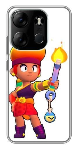 Чехол с печатью "Amber Бравл старс" для Tecno Spark Go 2023 (BF7)