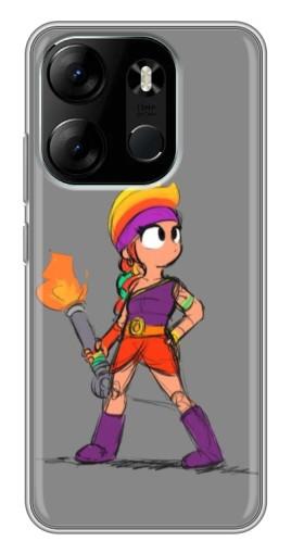 Чехол с печатью "Amber с факелом" для Tecno Spark Go 2023 (BF7)