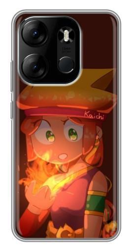 Чехол с картинкой "Amber с огнем" для Tecno Spark Go 2023 (BF7)