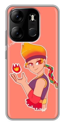 Силиконовый чехол с изображением "Amber с огоньком" для Tecno Spark Go 2023 (BF7)