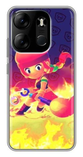 Чехол с печатью "Амбер в огне" для Tecno Spark Go 2023 (BF7)