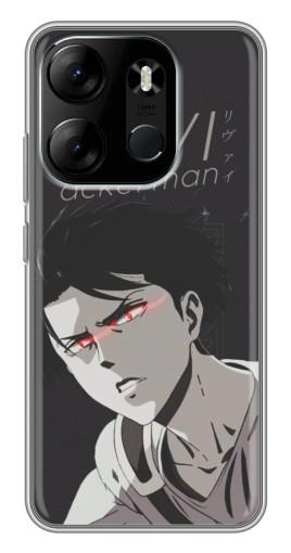 Чехол с картинкой "АОТ Леви" для Tecno Spark Go 2023 (BF7)