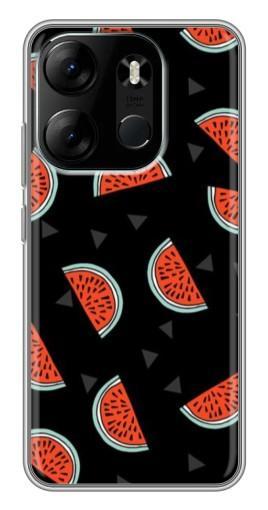 Чехол с картинкой "Арбузы на черном" для Tecno Spark Go 2023 (BF7)