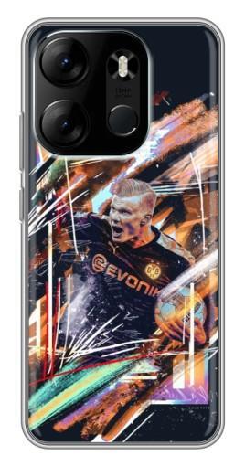 Чехол с принтом "АРТ Haaland" для Tecno Spark Go 2023 (BF7)