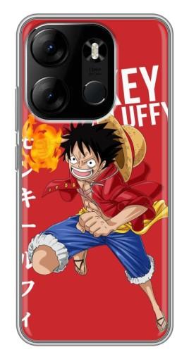 Силиконовый чехол с изображением "Атакующий D Luffy" для Tecno Spark Go 2023 (BF7)