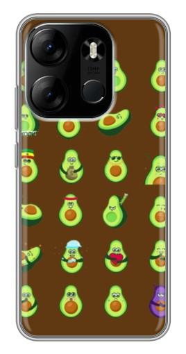 Силиконовый чехол с изображением "Авокадики" для Tecno Spark Go 2023 (BF7)