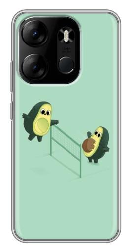 Чехол с картинкой "Авокадо волейболисты " для Tecno Spark Go 2023 (BF7)