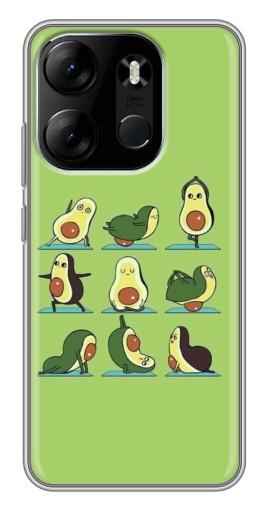 Чехол с картинкой "Авокадо Йога" для Tecno Spark Go 2023 (BF7)