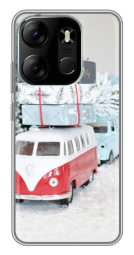 Чехол с принтом "Автобус с подарками" для Tecno Spark Go 2023 (BF7)