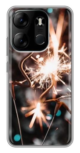 Силиконовый чехол с изображением "Бенгальские огни" для Tecno Spark Go 2023 (BF7)