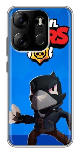 Чехол с печатью "Боевой Crow" для Tecno Spark Go 2023 (BF7)