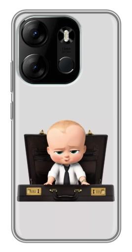 Силиконовый чехол с изображением "Босс с чемоданом" для Tecno Spark Go 2023 (BF7)