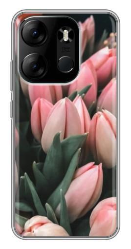 Силиконовый чехол с изображением "Букет тюльпанов" для Tecno Spark Go 2023 (BF7)