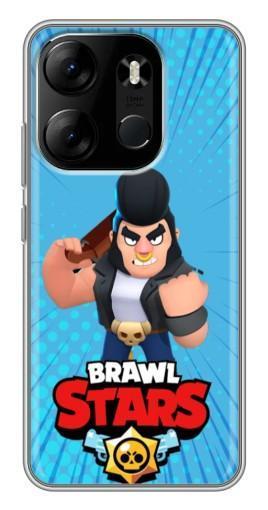 Силиконовый чехол с изображением "Булл из Бравл Старс" для Tecno Spark Go 2023 (BF7)