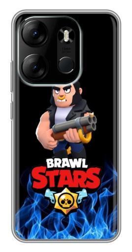 Силиконовый чехол с изображением "Булл в огне" для Tecno Spark Go 2023 (BF7)