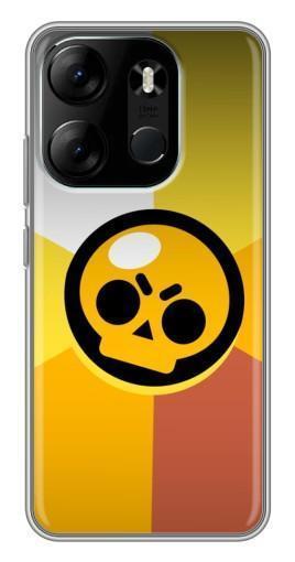 Чехол с принтом "Череп Бравл Старс" для Tecno Spark Go 2023 (BF7)